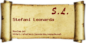 Stefani Leonarda névjegykártya